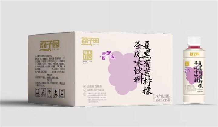 夏黑葡萄柠檬茶风味饮料550mlx15瓶